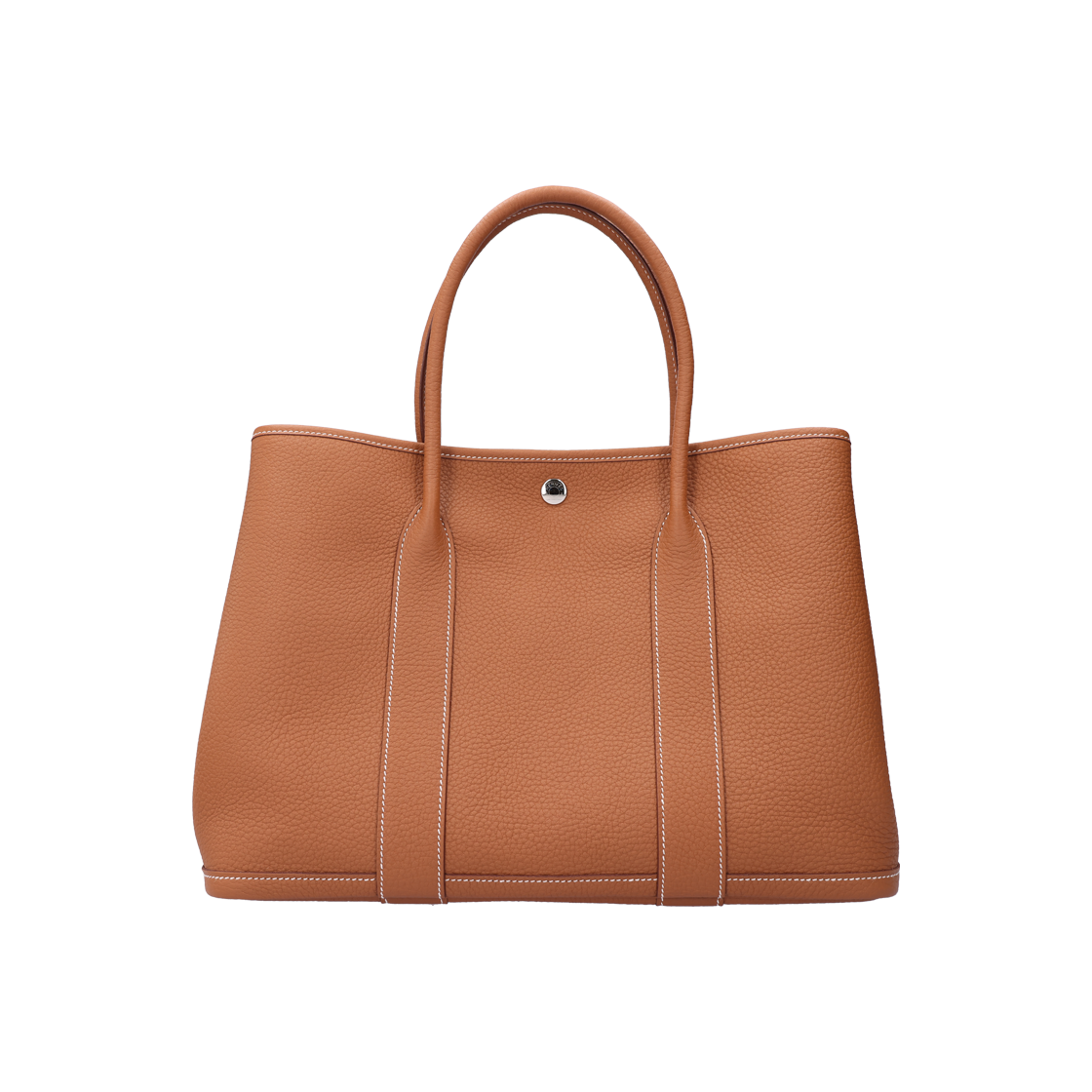 ITLL7MCMSJKA Hermes Garden Party 36 Bag in Negonda Gold with Silver Hardware and W Engraving