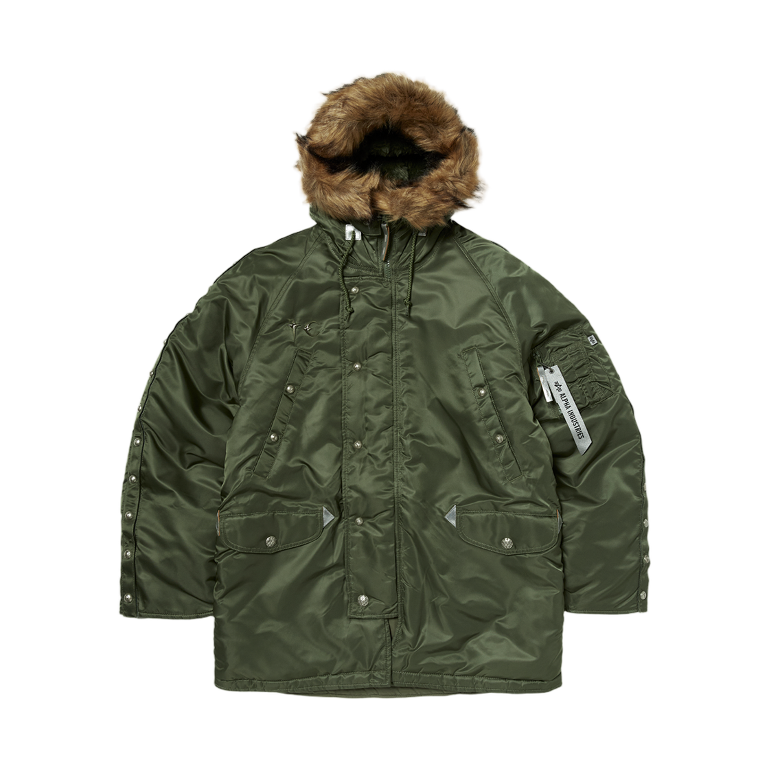 떠그 클럽 x 알파 인더스트리 N-3B 파카 세이지(Thug Club x Alpha Industries N-3B Parka Sage)