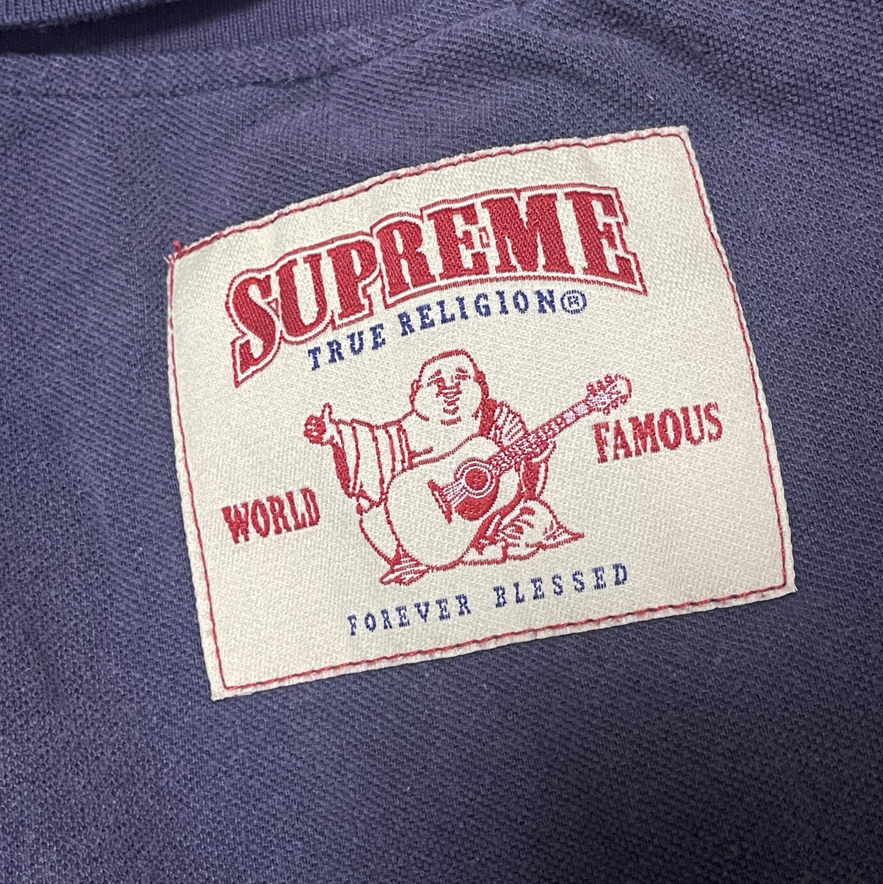 Supreme x True Religion Applique Polo Navy - 25FW, Supreme x True Religion Applique Polo Black - 25FW 착용 스타일 - 2