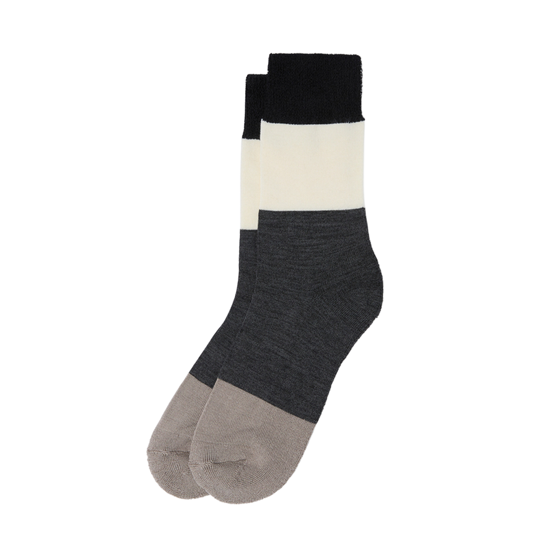 CALAX25515GYX Customellow Boucle Block Socks Gray