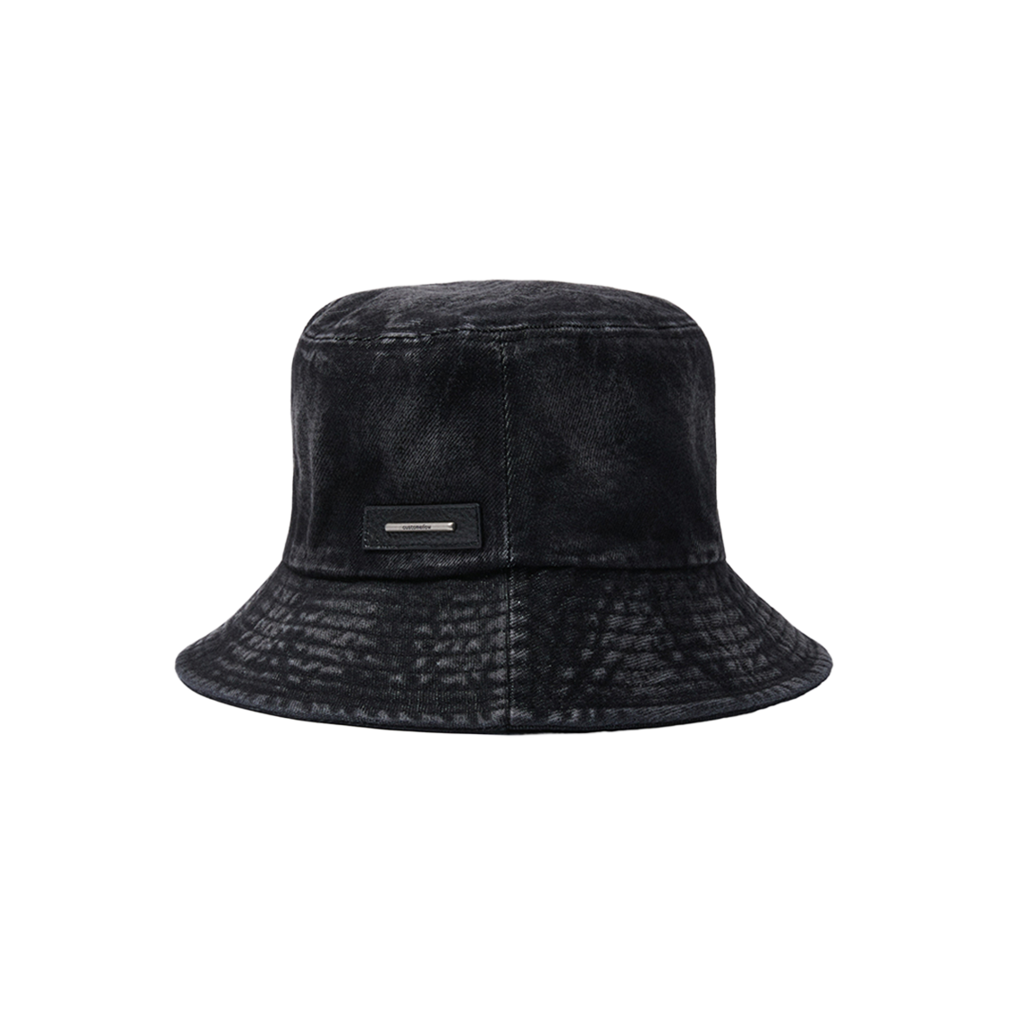 커스텀멜로우 워시드 데님 버킷햇 블랙(Customellow Washed Denim Bucket Hat Black)