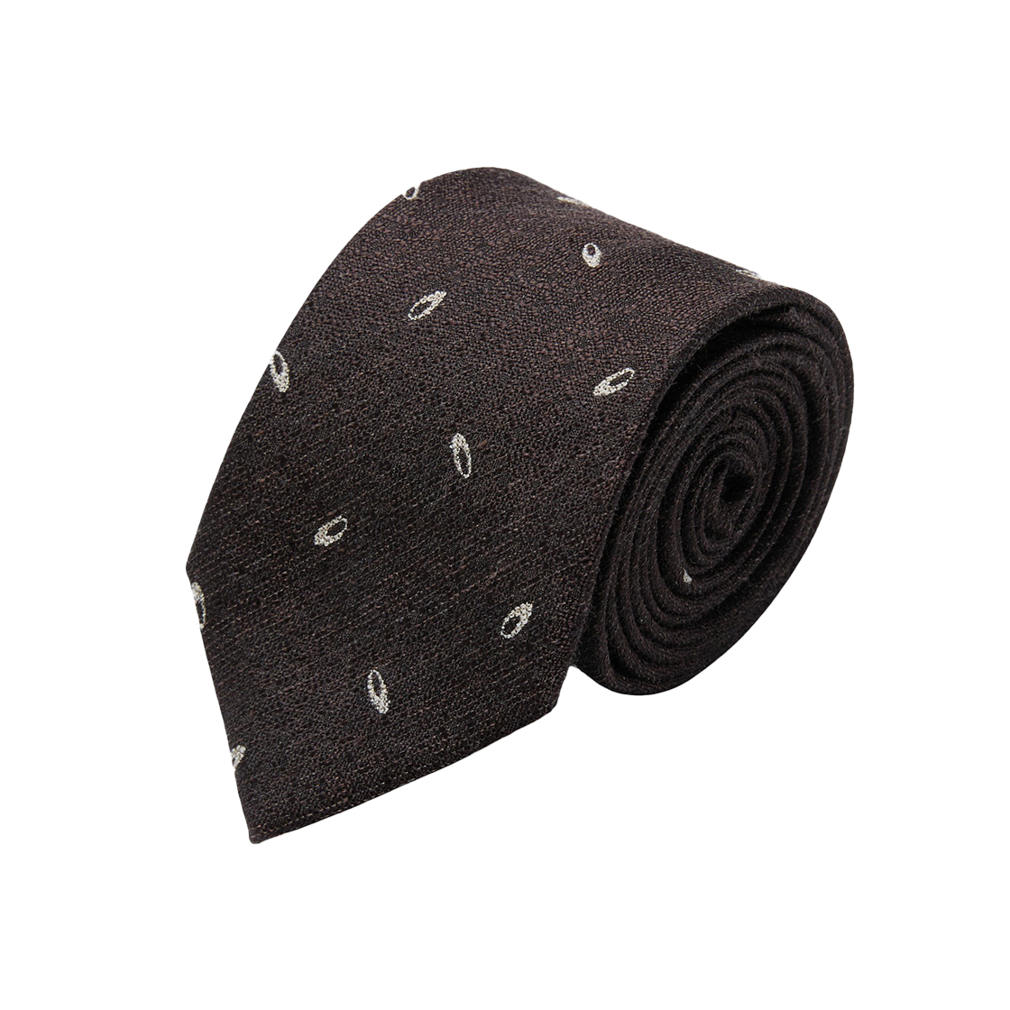 CAAIX25518BRX Customellow Logo Tie Brown