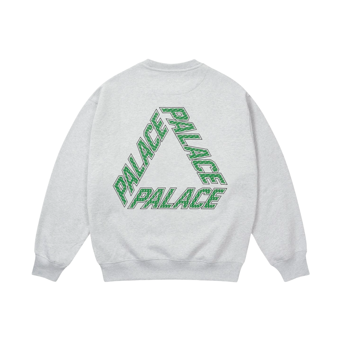 - Palace Collegiate P3 Crew Grey Marl - 25FW
