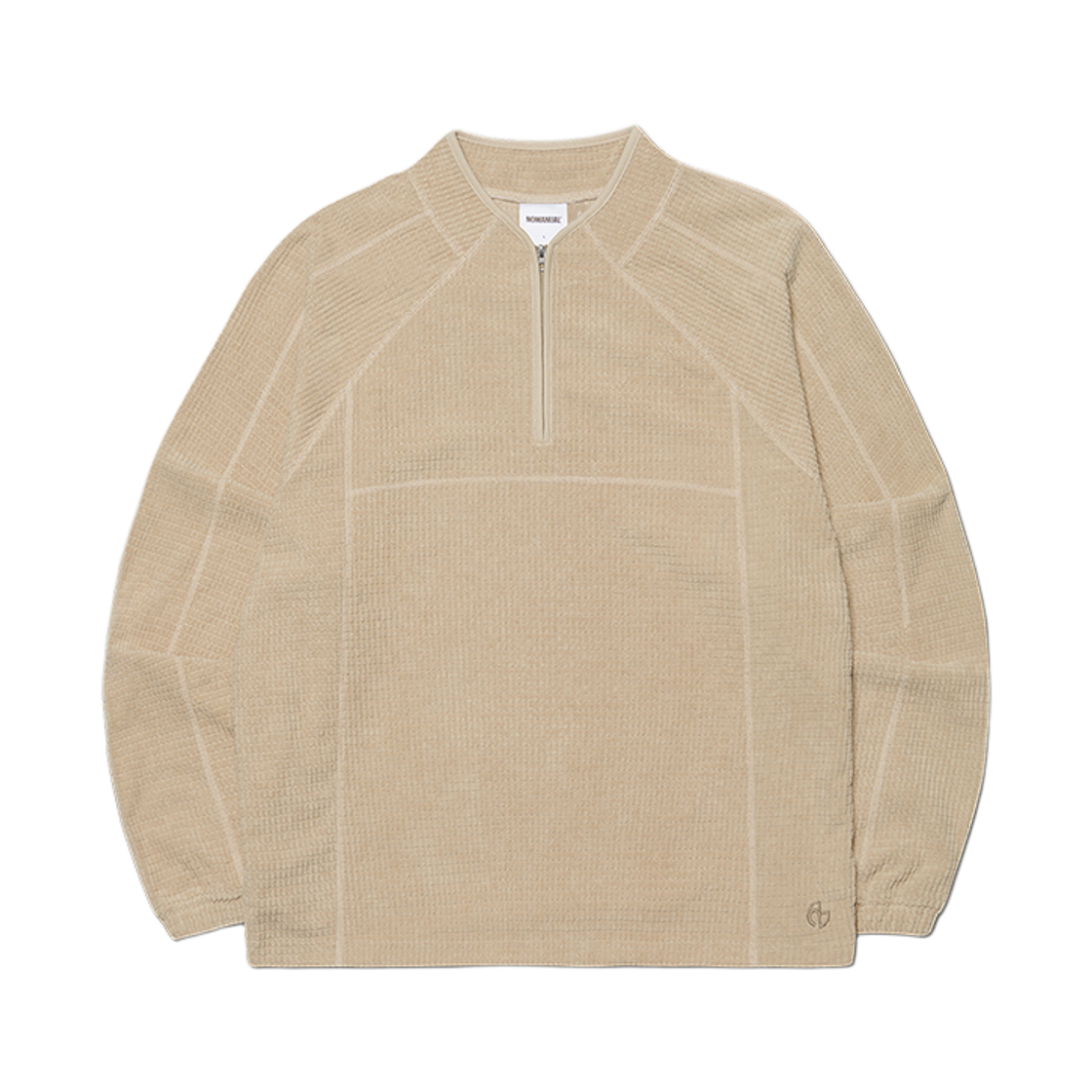 노매뉴얼 헤비 와플 하프 집업 오트밀