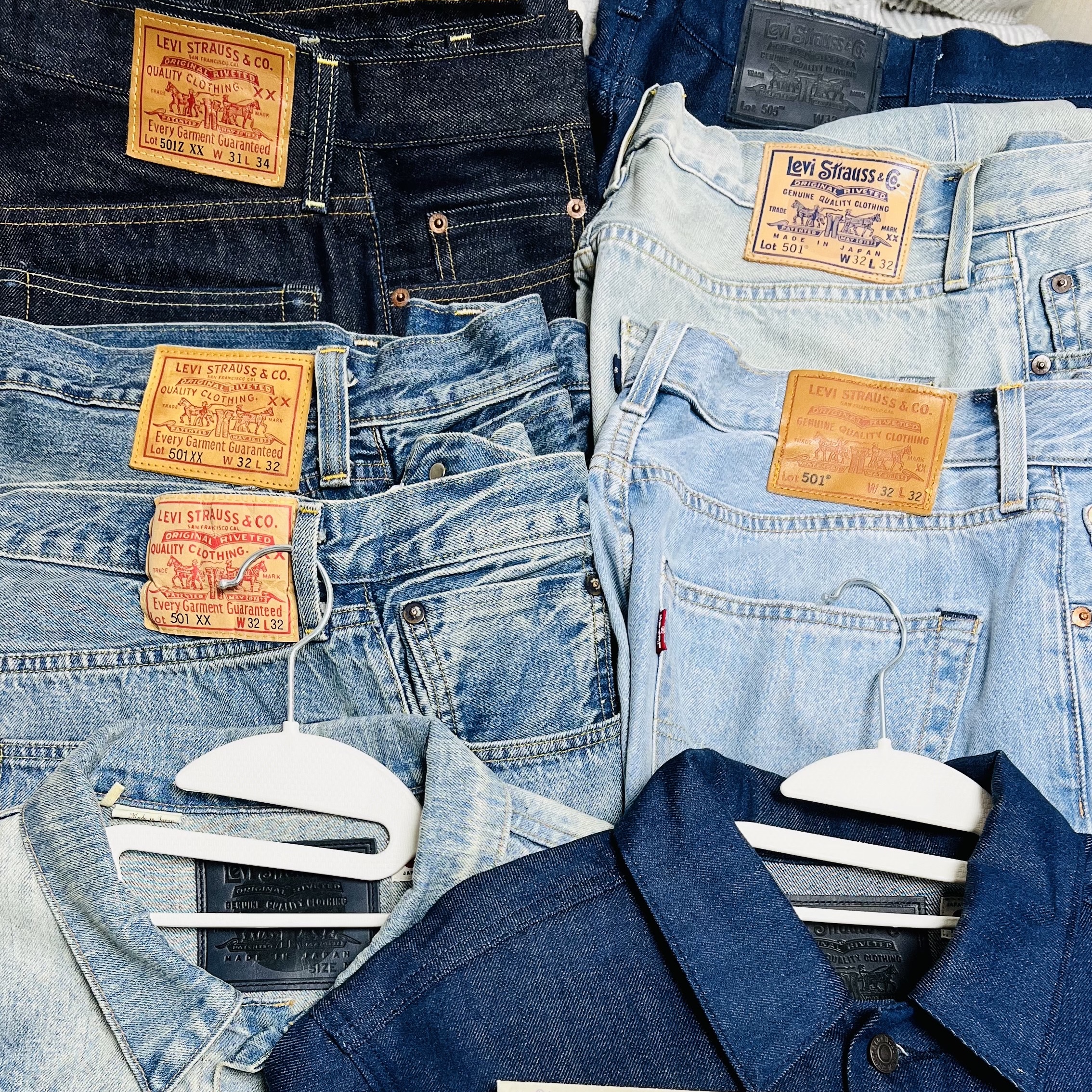 LVC 1954 501 Rigid Cotton Jean Dark Indigo, Levi's LVC 1947 501 Jeans Medium Indigo 착용 스타일 - 1