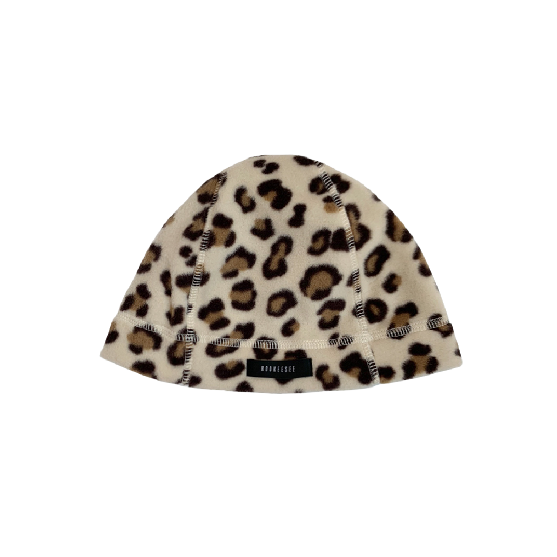 KS4CABN002LEC Kookeesee Polarfleece Beanie Hats Leopard Cream