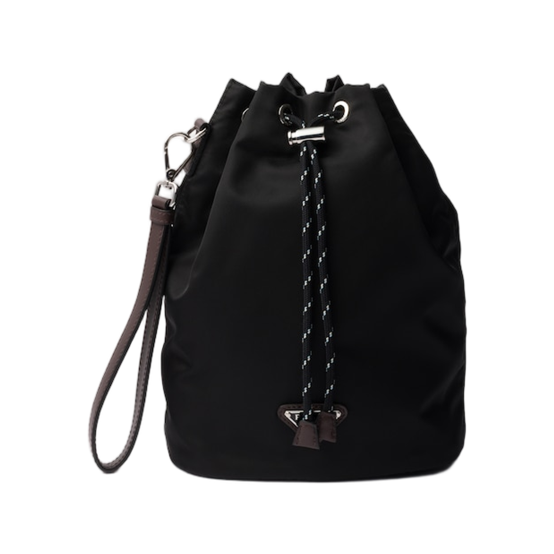 프라다 스피드락 리나일론 앤 레더 파우치 블랙(Prada Speedrock Re-Nylon and Leather Pouch Black)