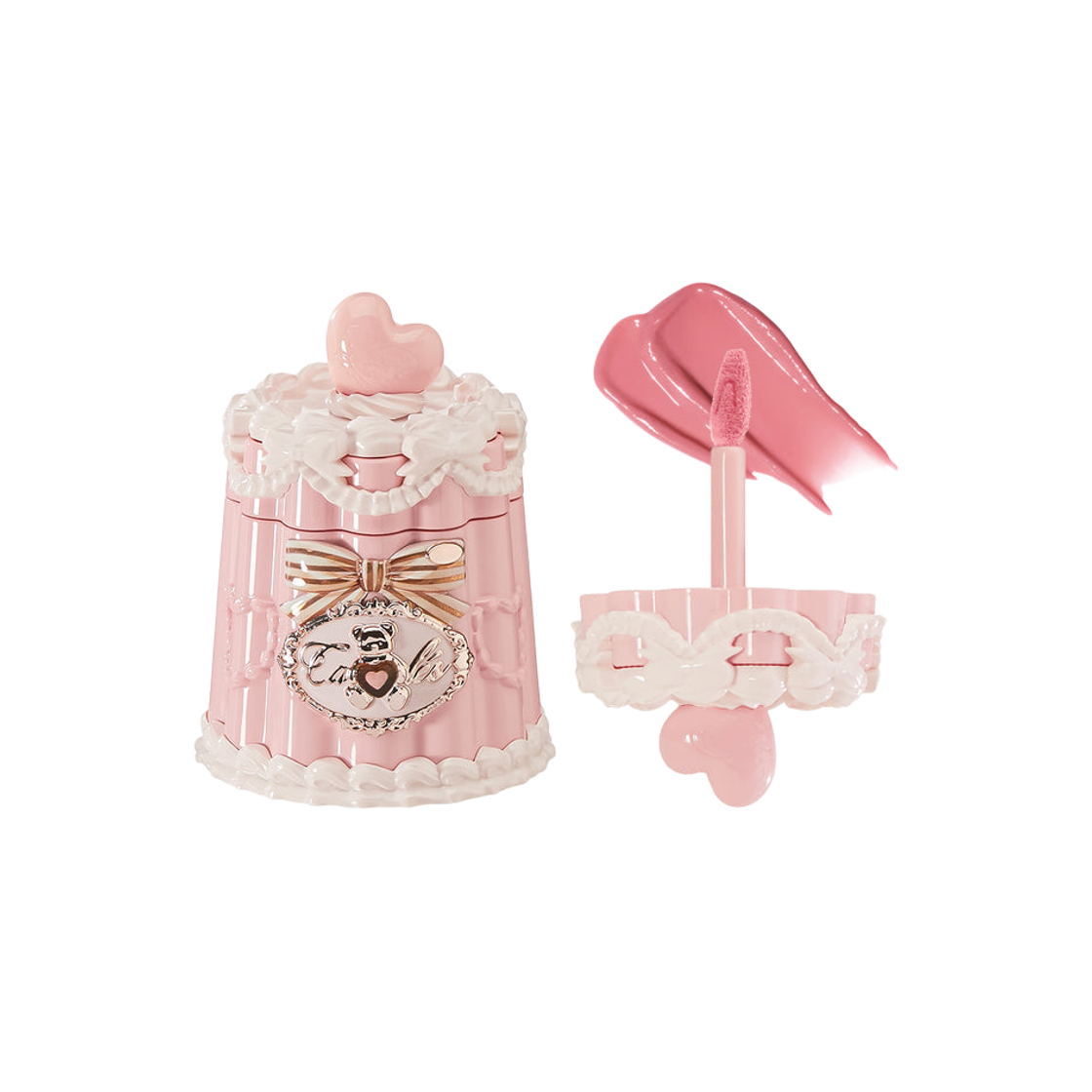 - Flower Knows Sweetie Bear Collection Coating Lip Jelly JE04 Ribbon Pink