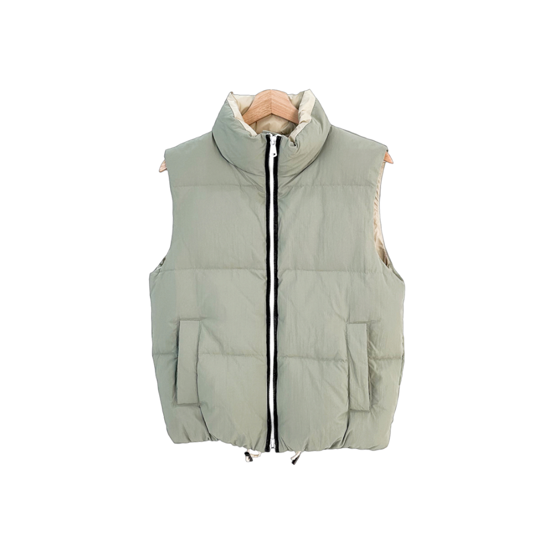 브루넬로 쿠치넬리 여성 모닐리 집업 다운 패딩 조끼 베스트 그린