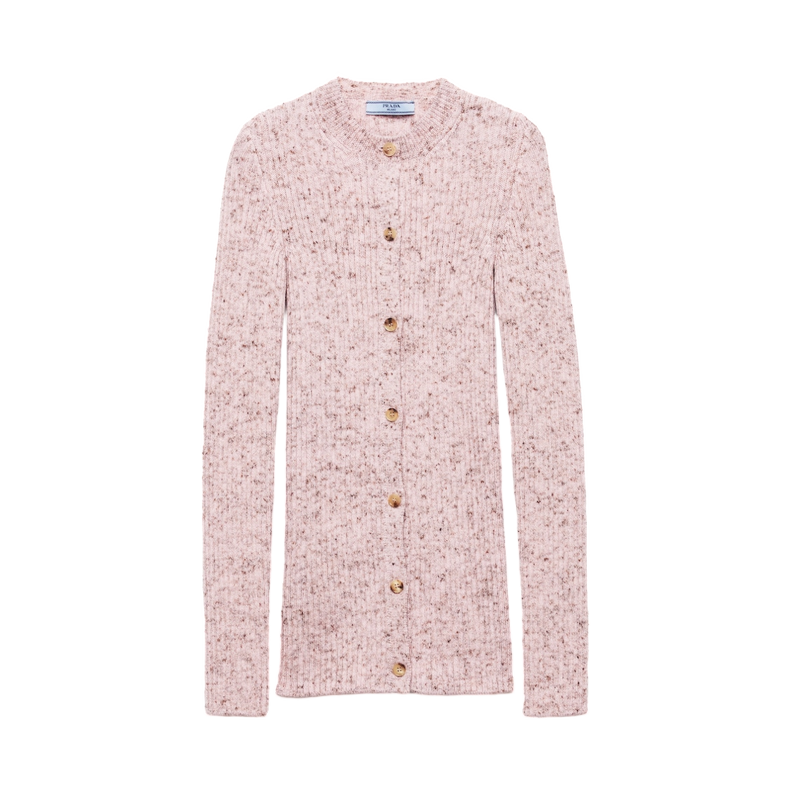 P25N79-173G-F0028 (W) Prada Ribbed Knit Cardigan Pink