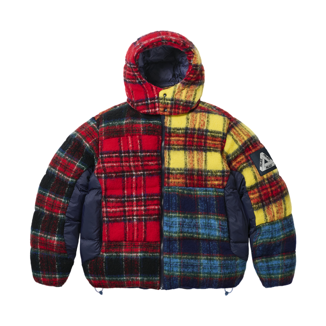 - Palace Mohair Wool Puffa Jacket Patchwork - 25FW