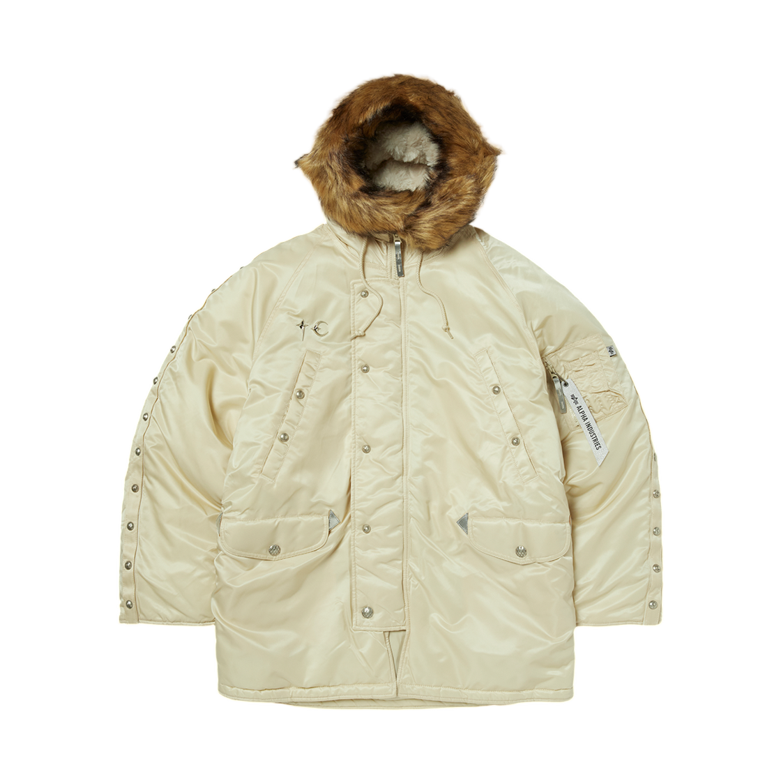 떠그 클럽 x 알파 인더스트리 N-3B 파카 빈티지 화이트(Thug Club x Alpha Industries N-3B Parka Vintage White)