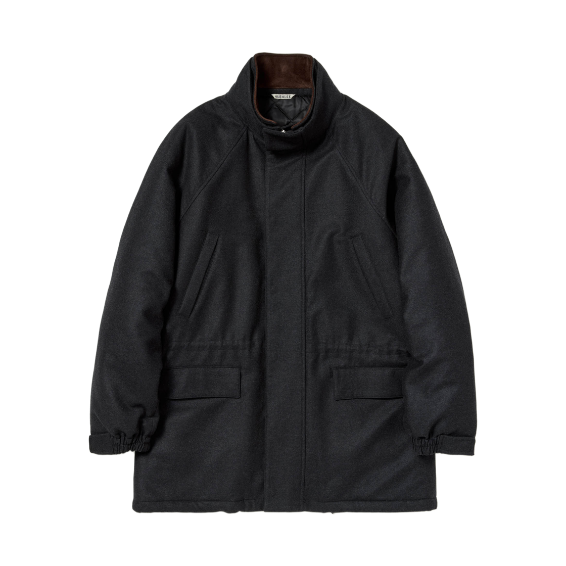 오라리 울 풀링 플란넬 패디드 오버 블루종 탑 차콜(Auralee Wool Fulling Flannel Padded Over Blouson Top Charcoal)