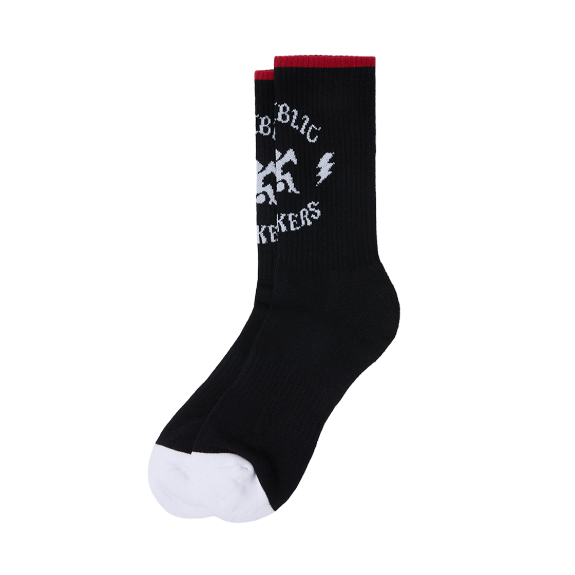 커스텀멜로우 그래픽 삭스 블랙(Customellow Graphic Socks Black)
