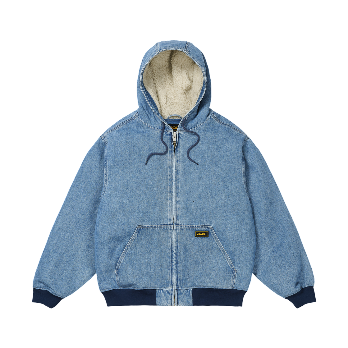 - Palace Hooded Sherp Jacket Distressed Light Stone Wash - 25FW