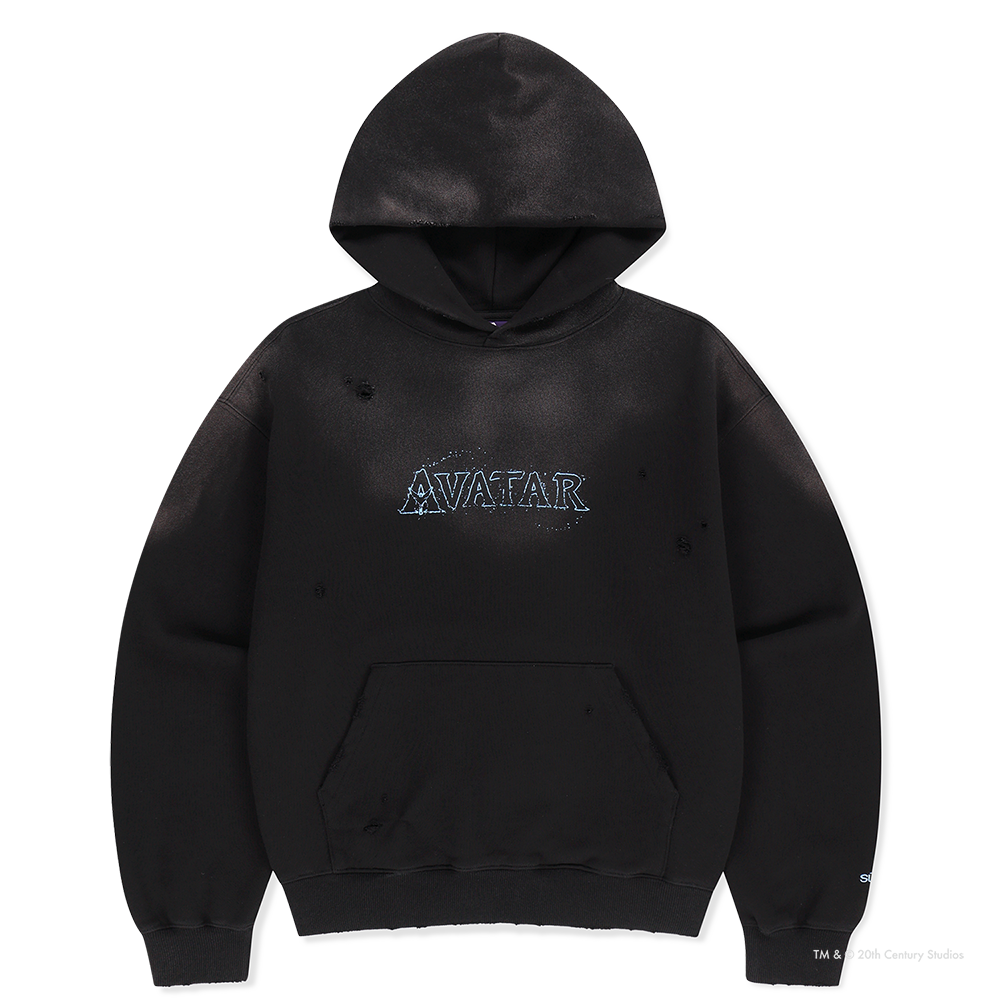SL253TSWHO97BK [트리플적립]SUNLOVE [AVATAR] Faded Hoodie Black