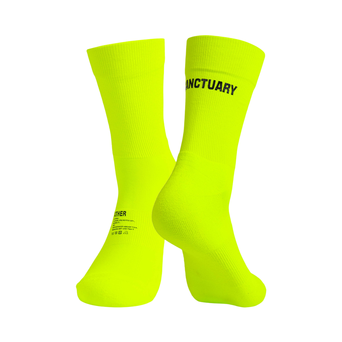 타스 에테르 나일론 러닝 삭스 네온그린(TAS Sanctum Logo Nylon Socks Neon Green)
