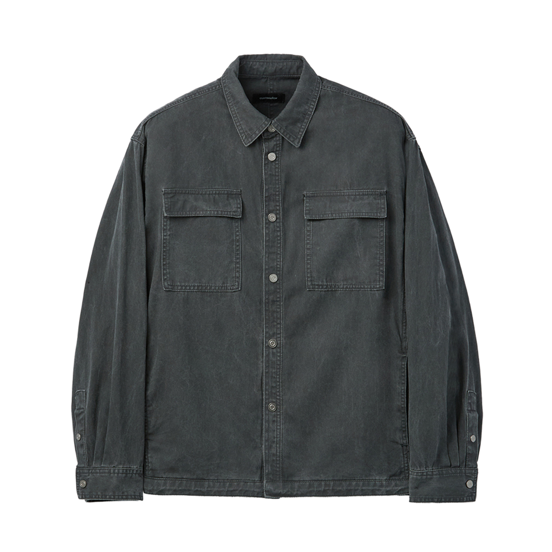 CWSAW25203GYD Customellow Double-Pocket Denim Shirt Dark Gray