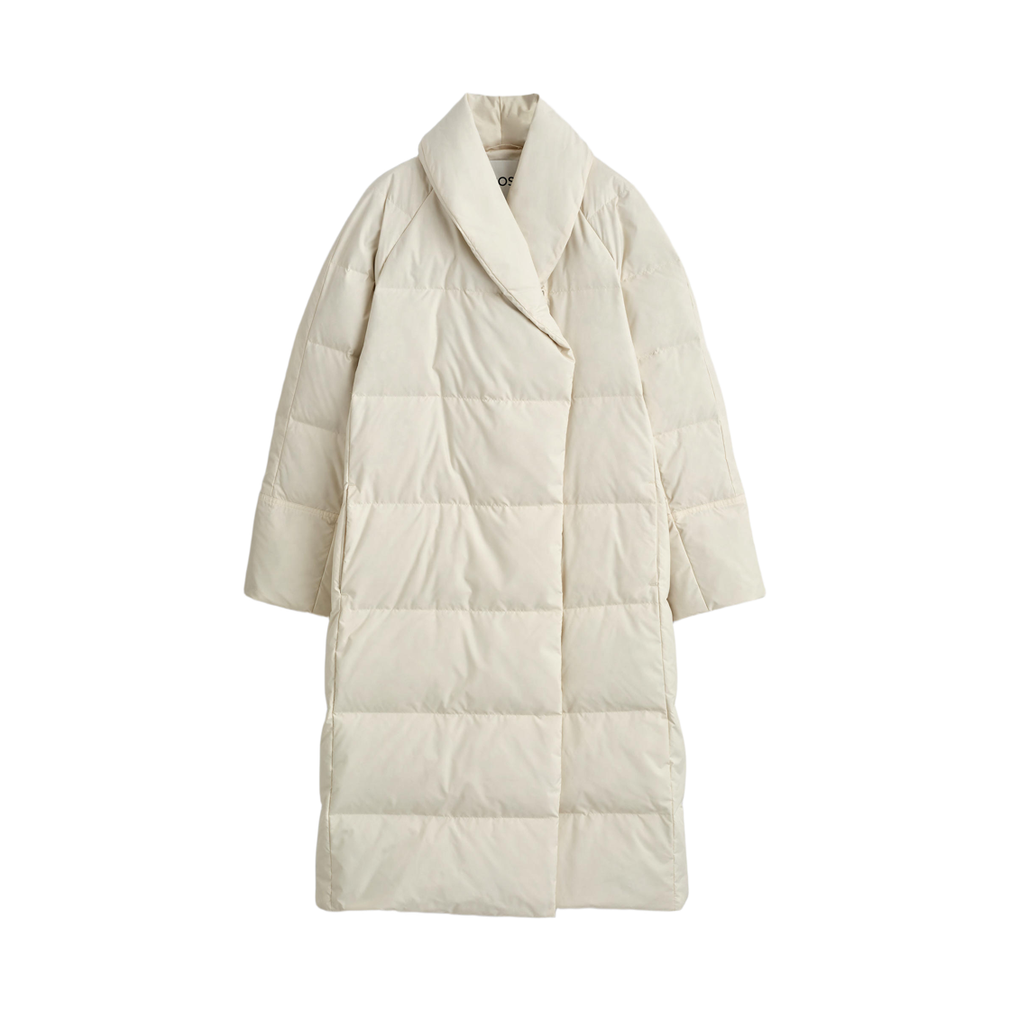 1304525004 (W) COS Shawl-Collar Quilted Down Coat Off White