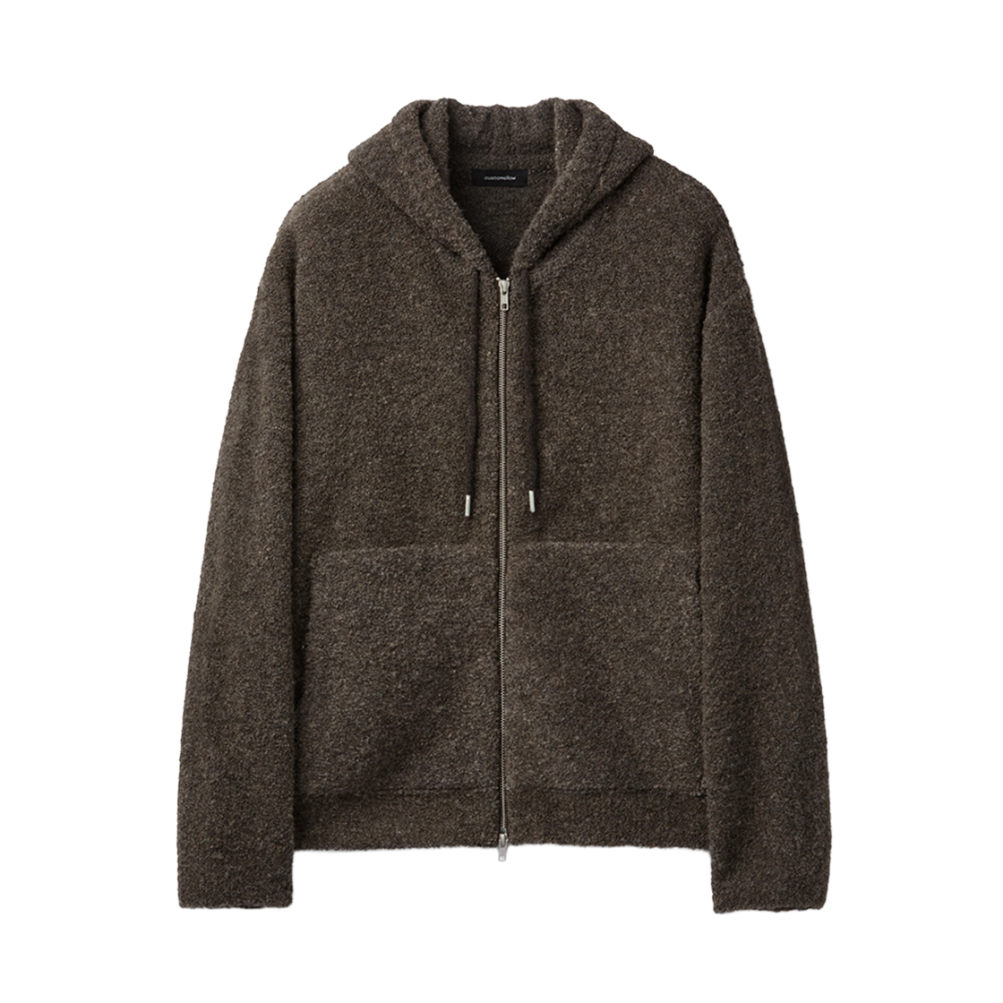 CWWAW25714BRX Customellow Cloud Hood Zip Cardigan Brown