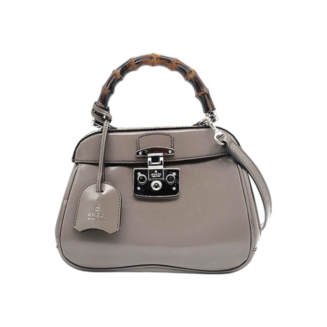 ITFBP8U8KJK2 Gucci Brushed Bamboo Top Handle Shoulder Bag (353522) L826622
