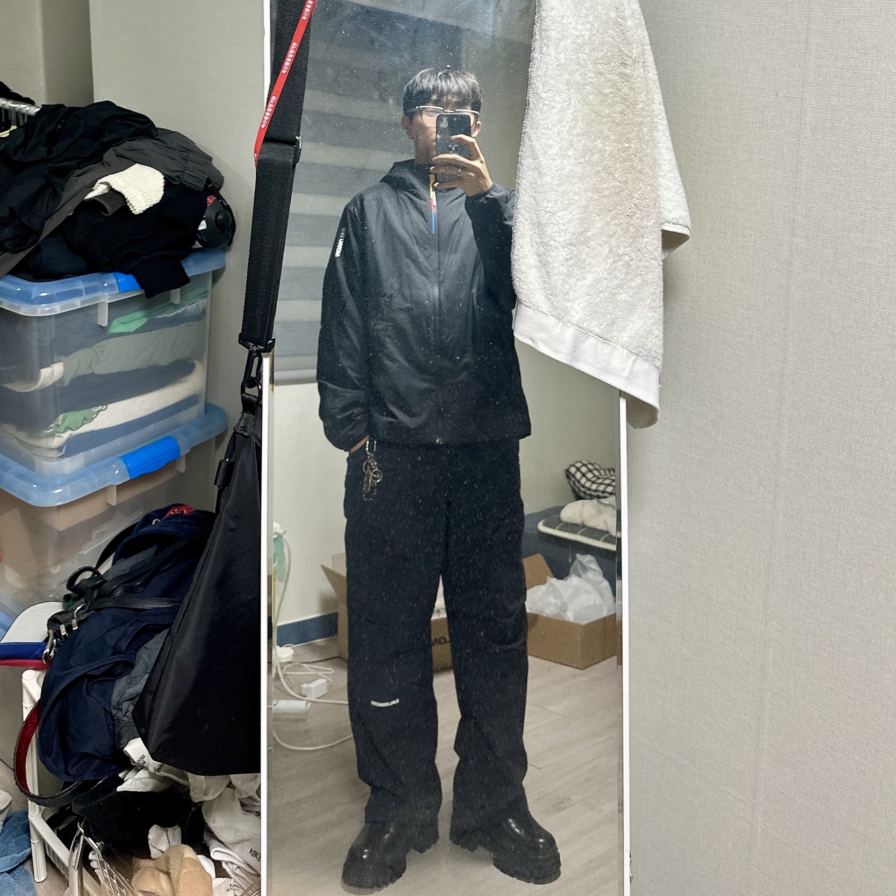 Salomon Modisay Padded Jacket Black 착용 스타일