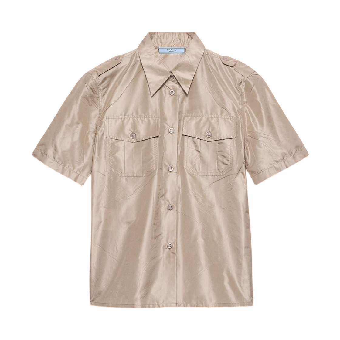 (W) 프라다 숏슬리브 태피터 셔츠 코드((W) Prada Short-Sleeved Taffeta Shirt Cord)