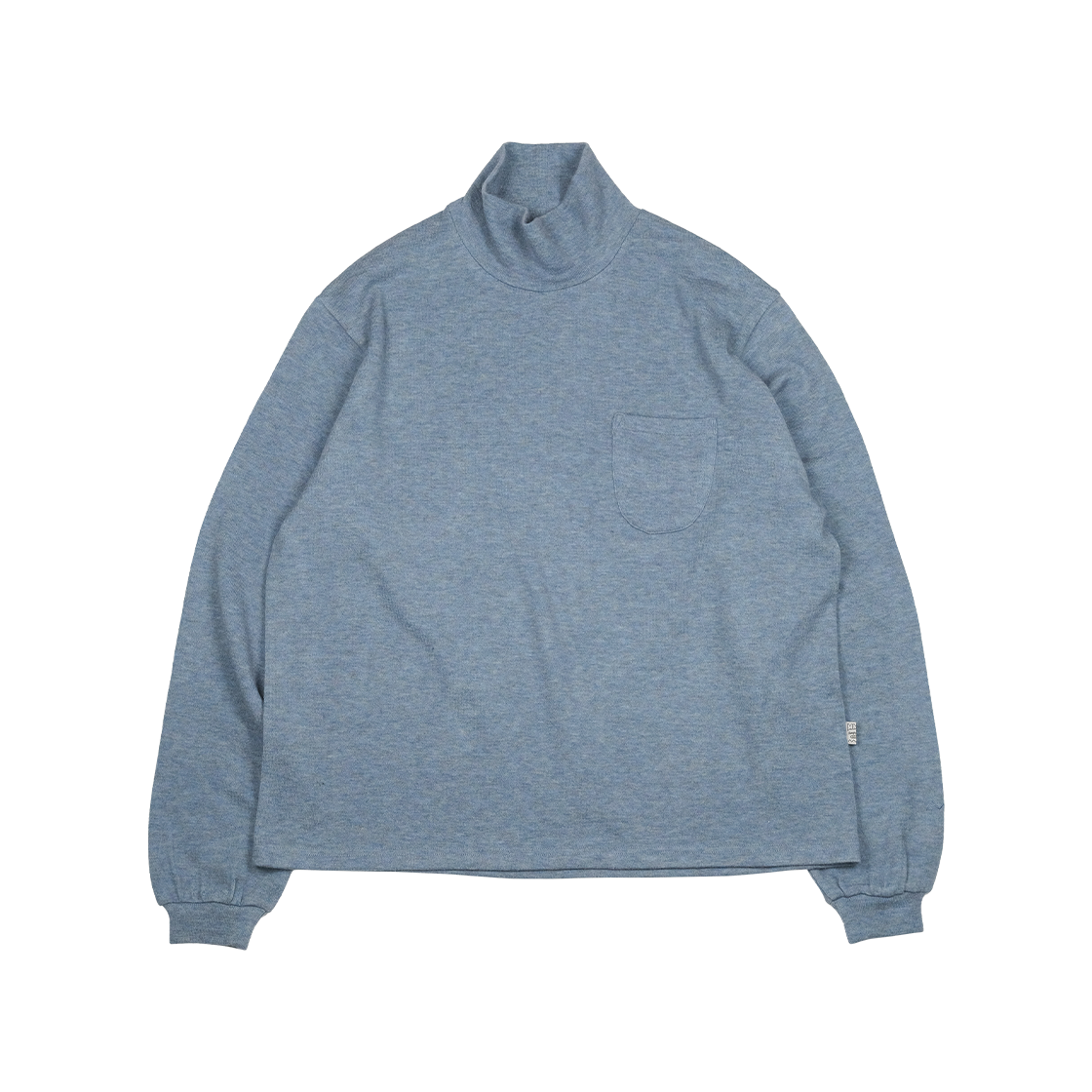 에메모가든 모크넥 포켓 니트 멜란지 블루(mmogarden Mock Neck Pocket Knit Melange Blue)