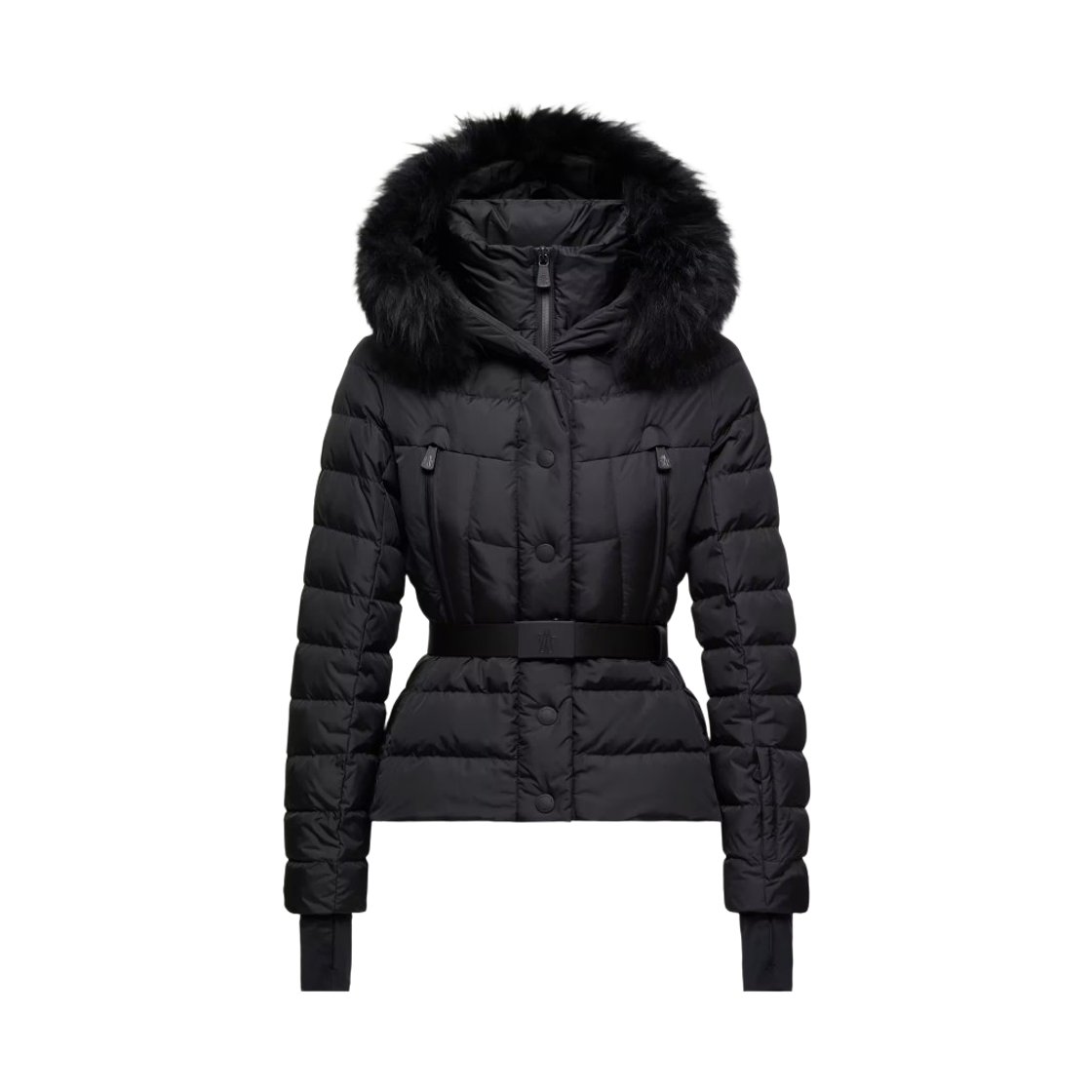 K2-098-1A00066-5399E-999 (W) Moncler Beverley Hooded Shearing Trim Ski Down Jacket Black - 25FW