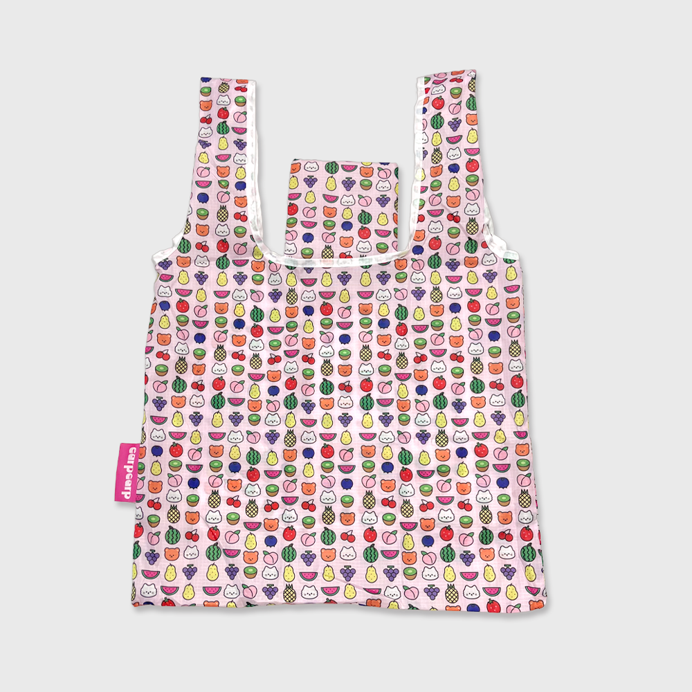 어프어프 후르츠 장바구니 핑크(earpearp Fruits Shopping Bag Pink) - 2