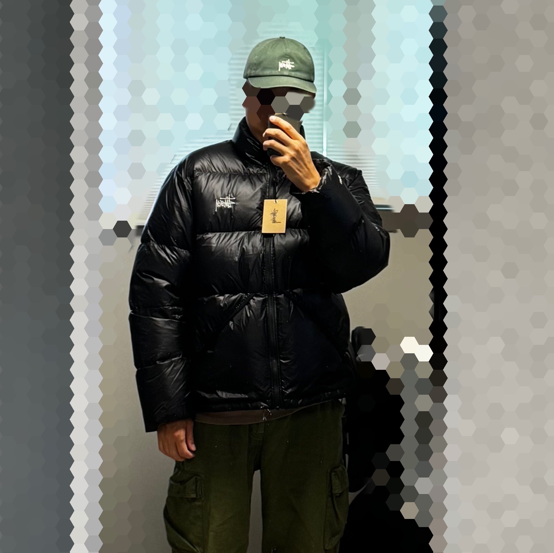 Stussy Micro Ripstop Down Jacket Jet Black 착용 스타일