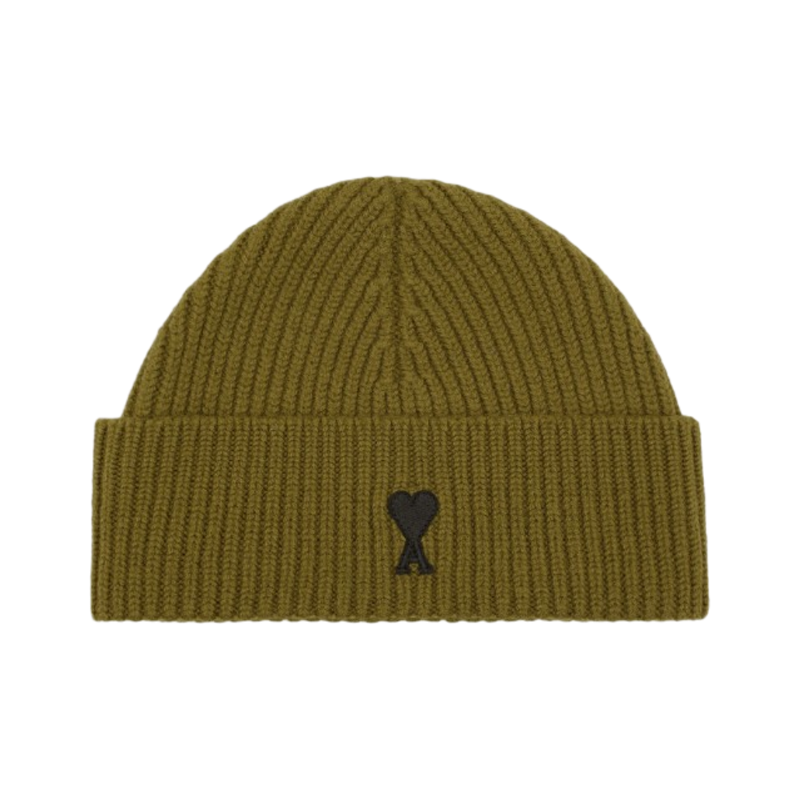 아미 스몰 하트 로고 펠트 메리노 울 니트 비니 브론즈 블랙(AMI de Coeur Felted Merino Wool Knit Beanie Bronze Black) - 1