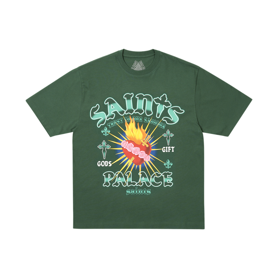 - Palace Gods Gift T-Shirt Racey Green - 25FW