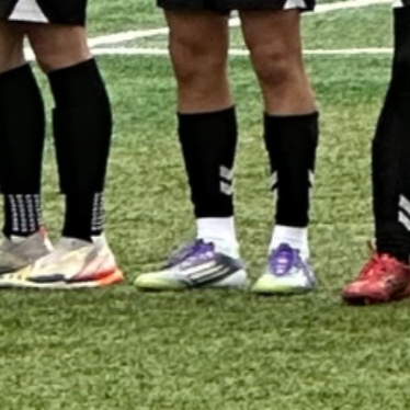 Adidas F50 Elite AG Purple Rush Cloud White 착용 스타일