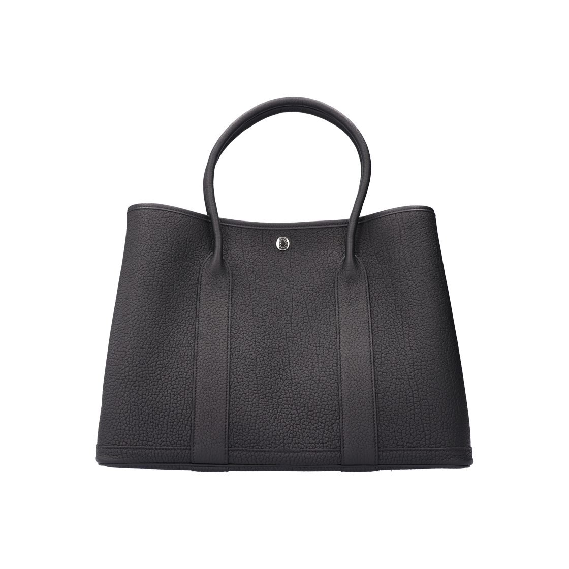 ITS63G2TEFWS Hermes Garden Party 36 Bag in Negonda Noir with Silver Hardware and K Stamp