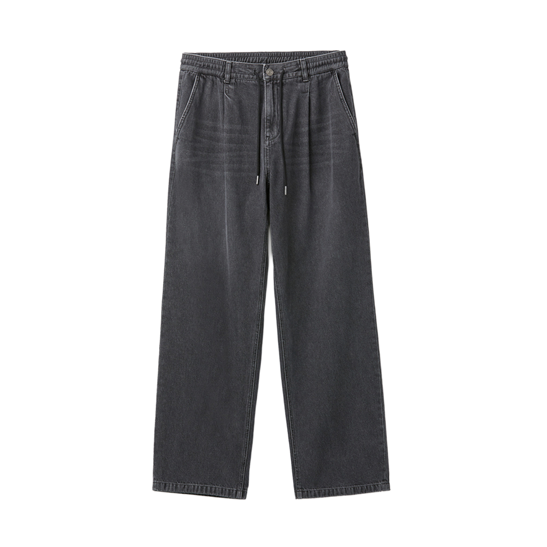 C9PAW25585GYX Customellow Loose Fit Drawstring Jeans Gray