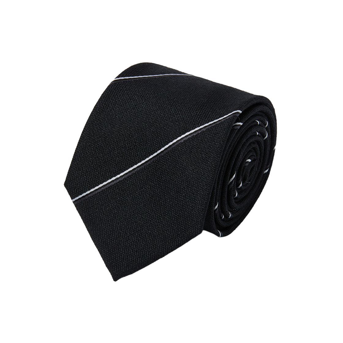 CAAIX25514BKX Customellow Stripe Tie Black