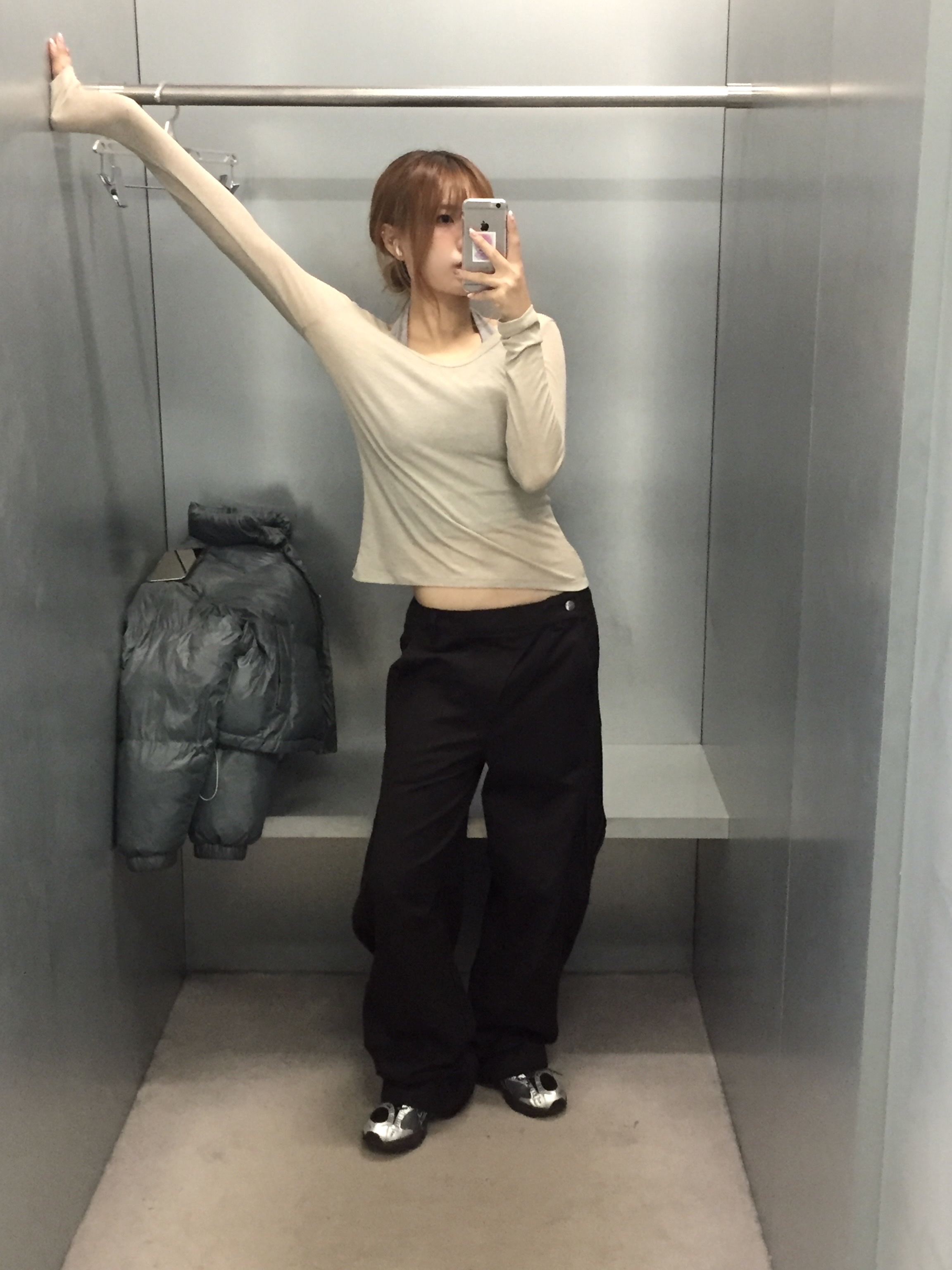 Puma x Sansan Gear CLRT Pants Black 착용 스타일 - 2