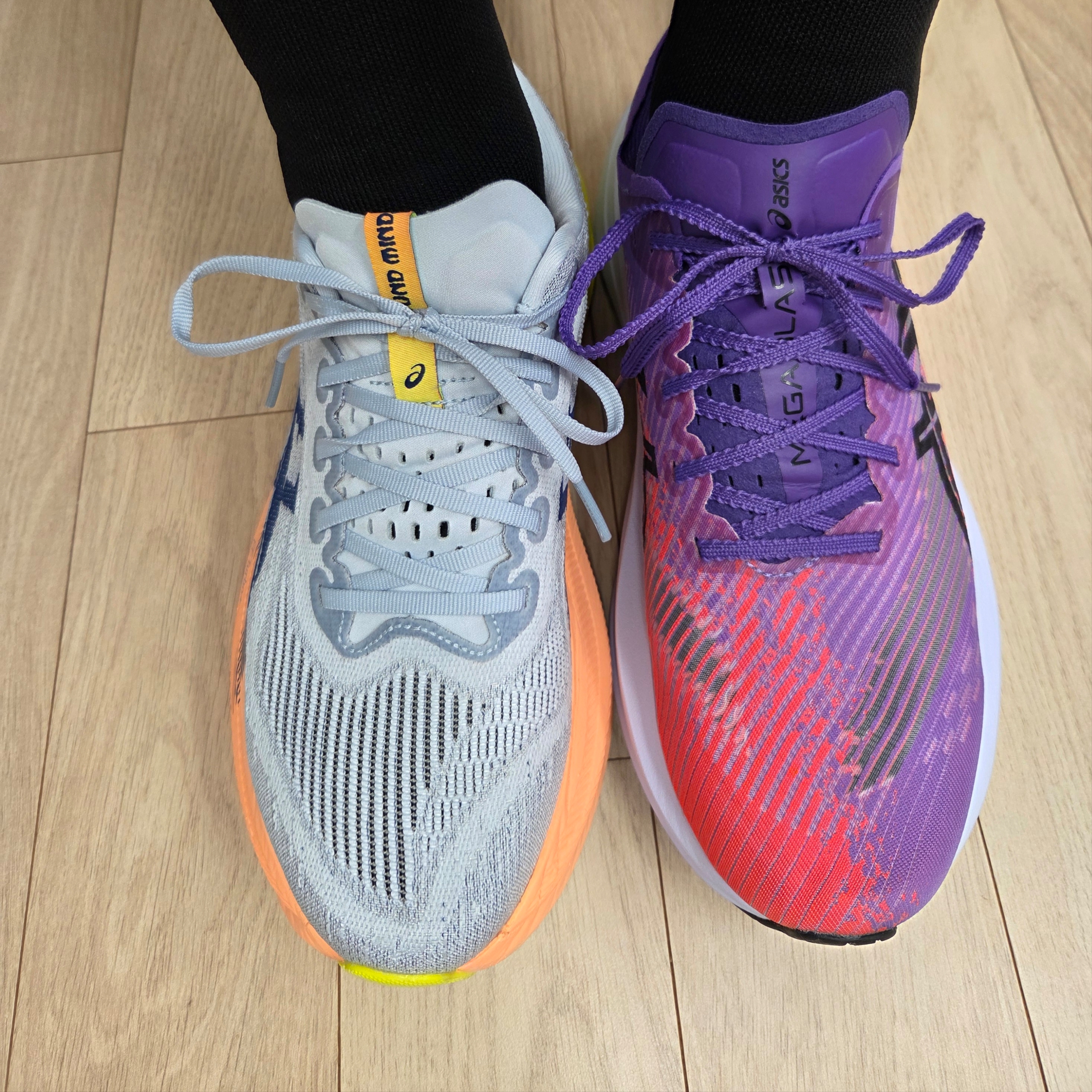 Asics Megablast Edo Purple Black 착용 스타일 - 3