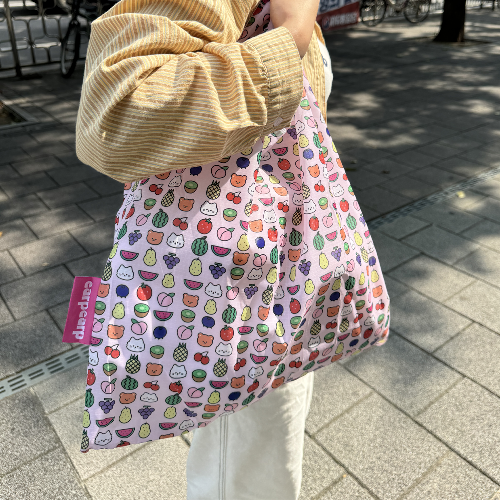 어프어프 후르츠 장바구니 핑크(earpearp Fruits Shopping Bag Pink) - 4