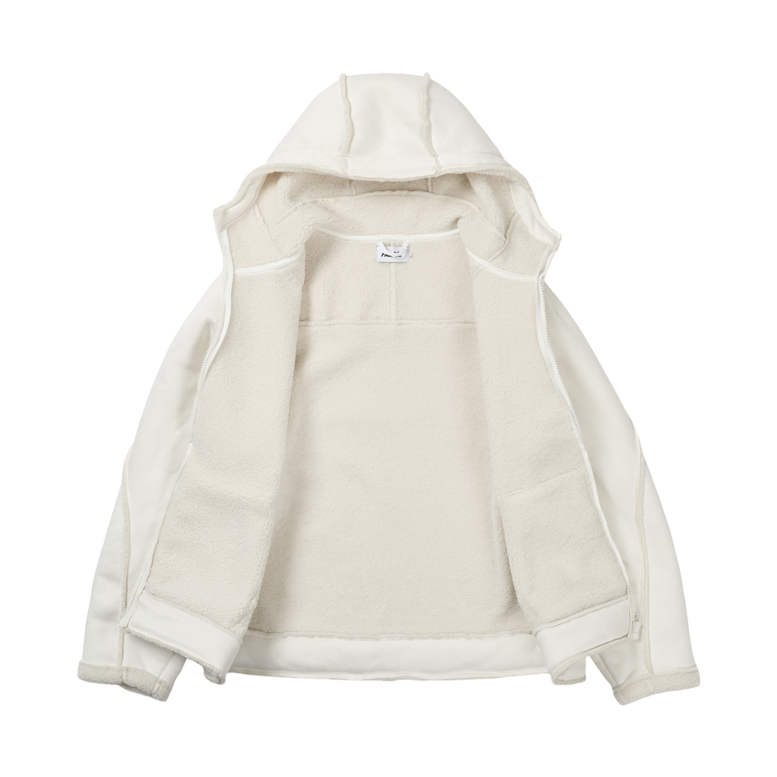 팔라스 쉐르파 포우 스웨이드 후드 자켓 화이트 - 25FW(Palace Sherpa Faux Suede Hooded Jacket White - 25FW) - 2