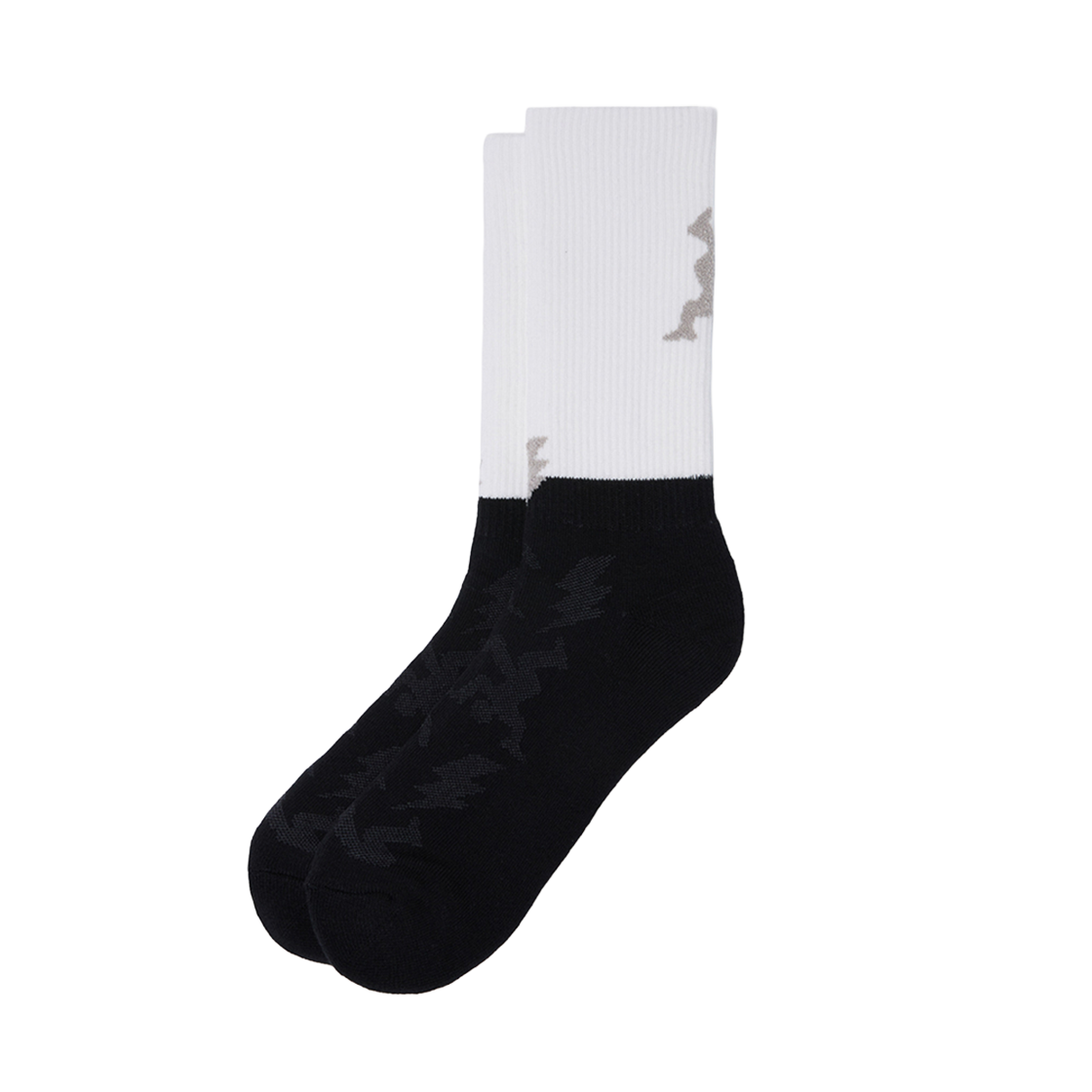 커스텀멜로우 그래픽 블록 삭스 화이트(Customellow Graphic Block Socks White)