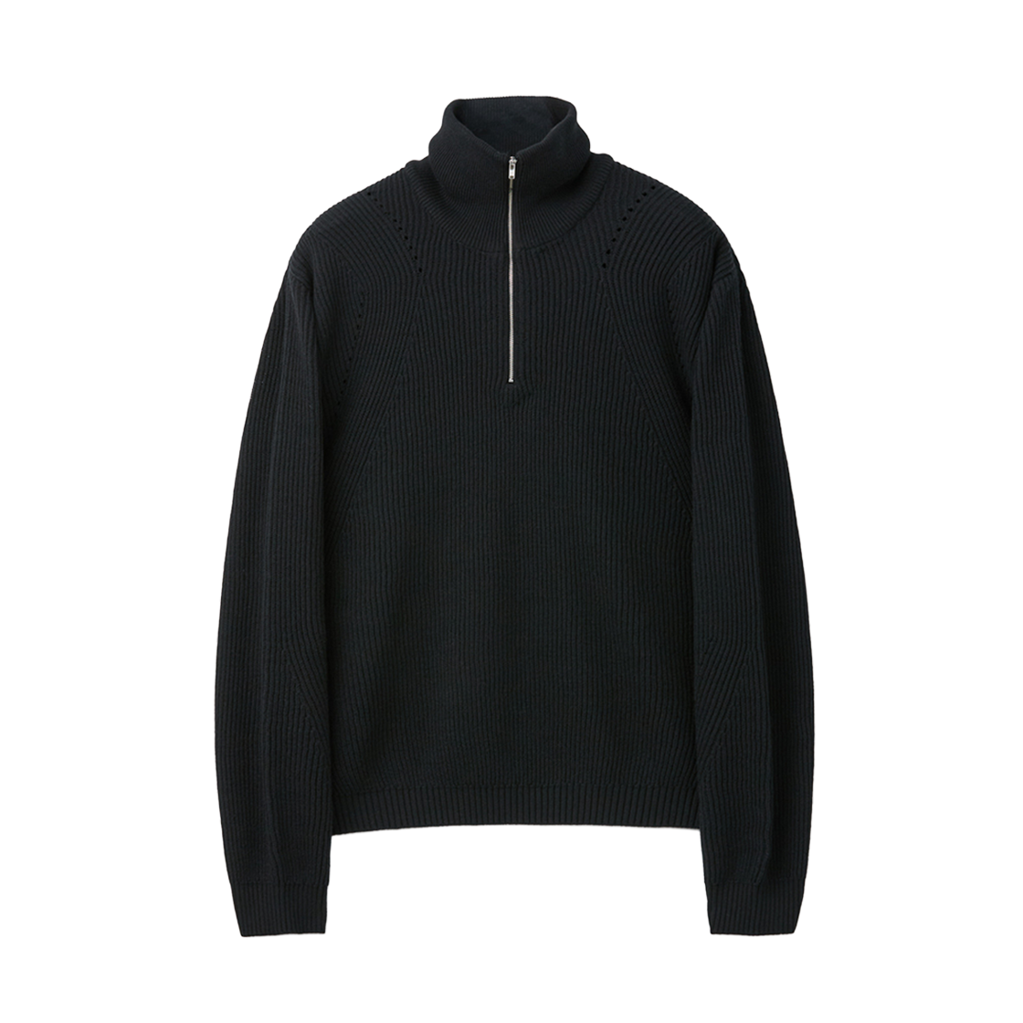 CWWAW25903BKX Customellow Turtleneck Half-Zip Sweater Black