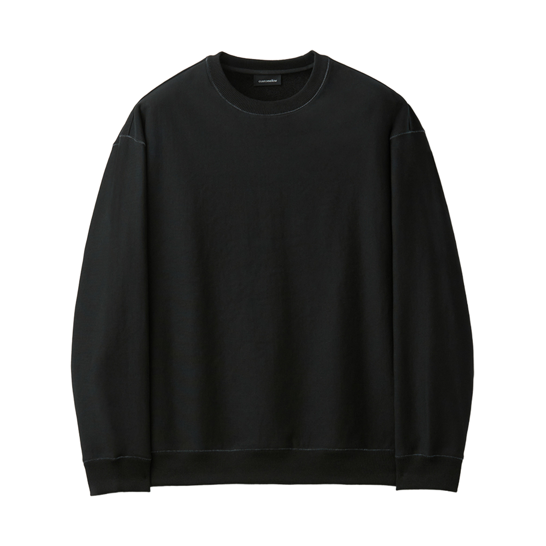 CWTAW25623BKX Customellow Stitch Sweatshirt Black
