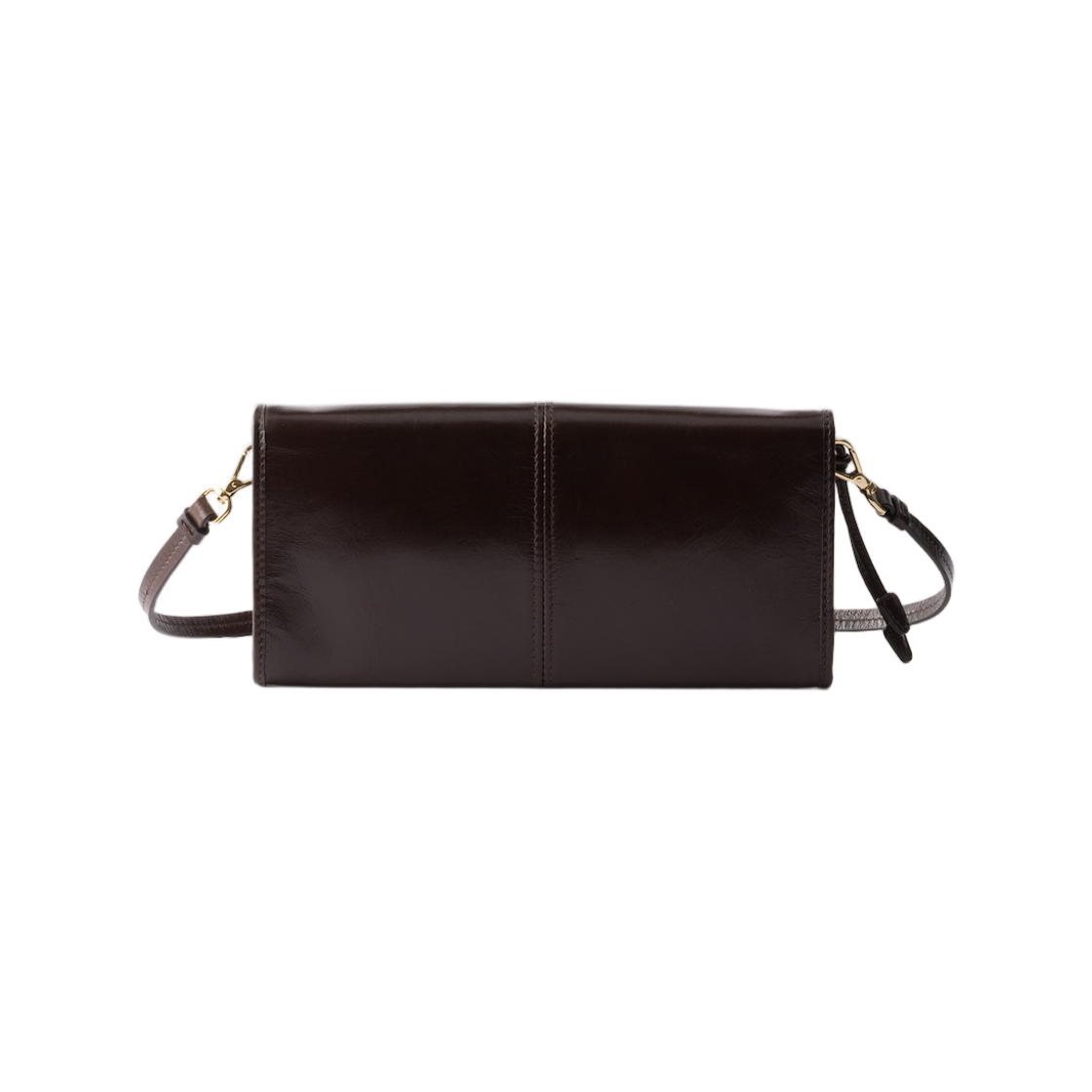 프라다 레더 월렛 숄더 스트랩 다크 브라운(Prada Leather Wallet with Shoulder Strap Dark Brown) - 2