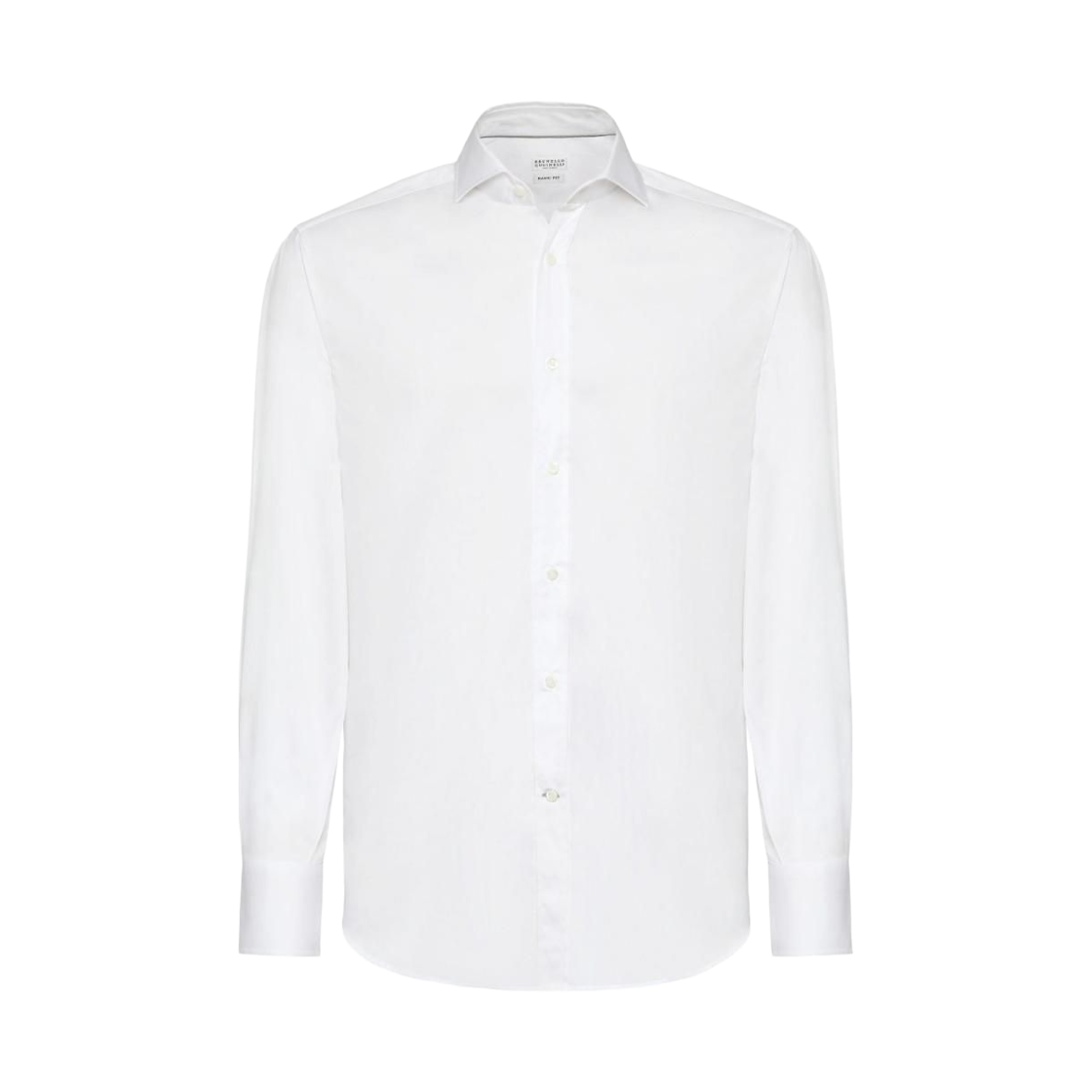 MY6370627-C001 Brunello Cucinelli Long Sleeve Button Down Shirt White