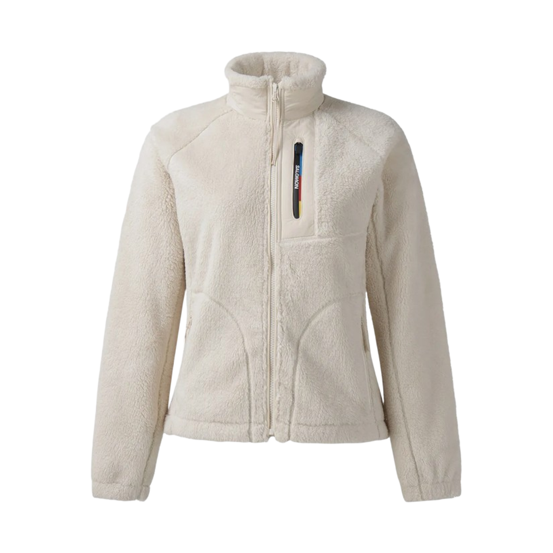 LC2576900 (W) Salomon Race Flag Stand-Neck Fleece Jacket Cream