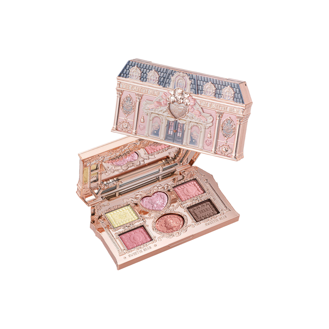 플라워노즈 스위티 베어 컬렉션 메이크업 멀티 팔레트 02 스트로베리 밀크(Flower Knows Sweetie Bear Collection Makeup Multi Palette 02 Strawberry Milk)