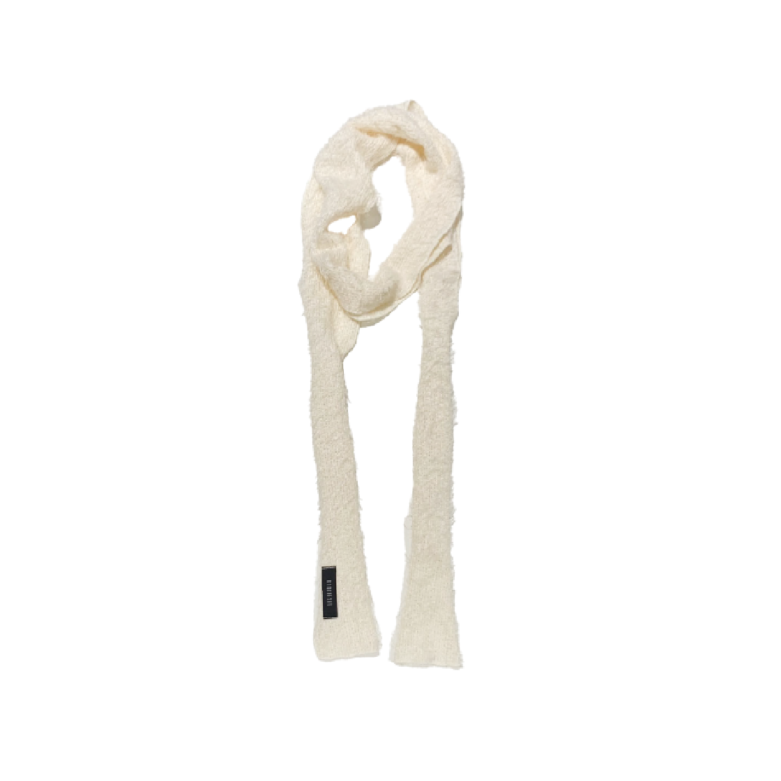 KS4CAMF004IV Kookeesee Hairy Knit Muffler Scarf Ivory
