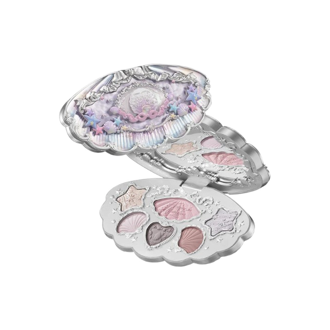 - Flower Knows Shell's Jewel Collection Six-Color Makeup Palette 01 Moonlight Pearl